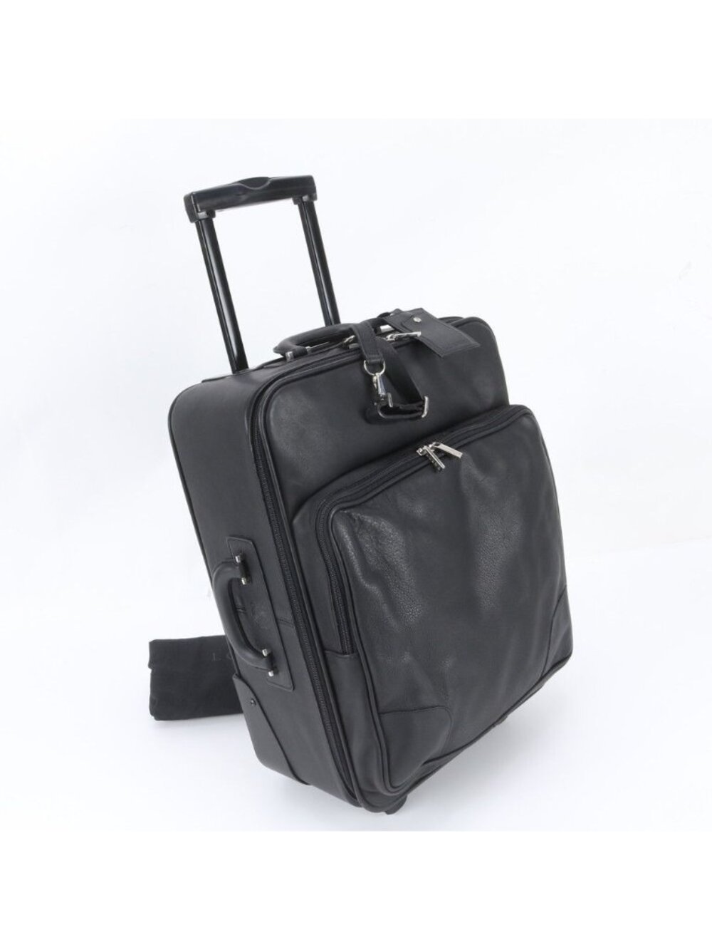 Loewe Anagram Leather Suitcase Carry Case Bag Trunk Black